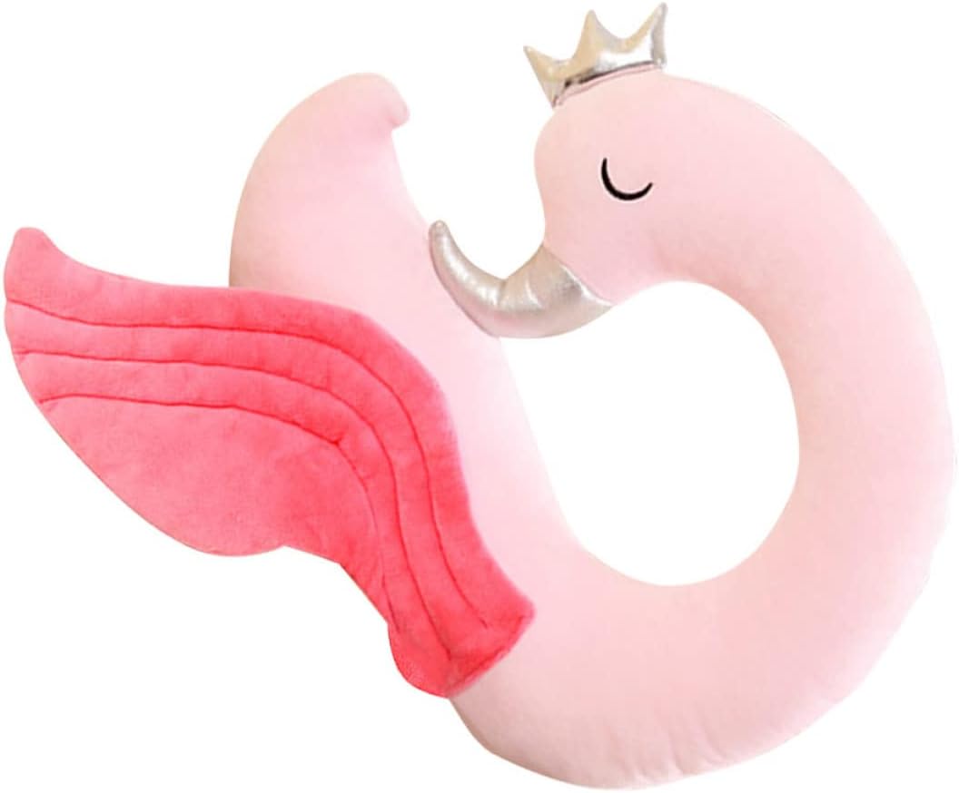 Holibanna Inflatable Cervical Pillow U-shaped Travel Pillow Soft Neck Pillow for Sleep Flamingo Design