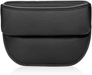 Obumi Car Seat Gap Organizer, for Skoda/Citigo/Enyaq/Fabia/Kamiq/Karoq/Kodiaq Multifunctional Leather Organizer Car Console Side Pocket Fill Storage Box, One Black