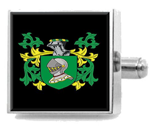 Escudo de la familia Bevan England en clip para corbata de alta sastrería con bolsa