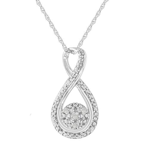 Original Classics .925 Sterling Silver Diamond Accent Infinity 18" Pendant Necklace (I-J color, I2-I3 clarity)