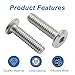 OSVJE 30 Pack Flat Head Hex Socket Cap Screws, Silver 304 Stainless Steel Hex Drive, Bright Finish Fully Machine Thread for Industrial/Manufacturers（1/4-20 * 1 inch）