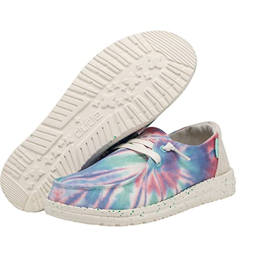 Image of HEYDUDE Women's Wendy Chambray | Women's Shoes | Women's Lace Up Loafers | Comfortable & Light-Weight
