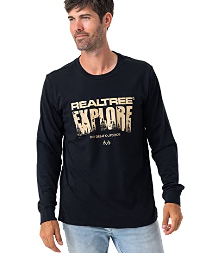 Realtree Men's Hunting/Fishing Graphic Long Sleeve Shirts for Deer, Elk, Turkey, Duck and Fish