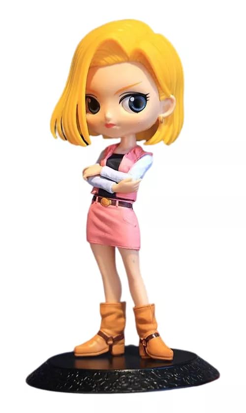 Tinion | Android 18 Action Figure- Miniature Toy Figure (Doll) Special Edition for Car Dashboard, Decoration, Cake, Office Desk & Study Table (Pack of 1) (Height- 15cm)