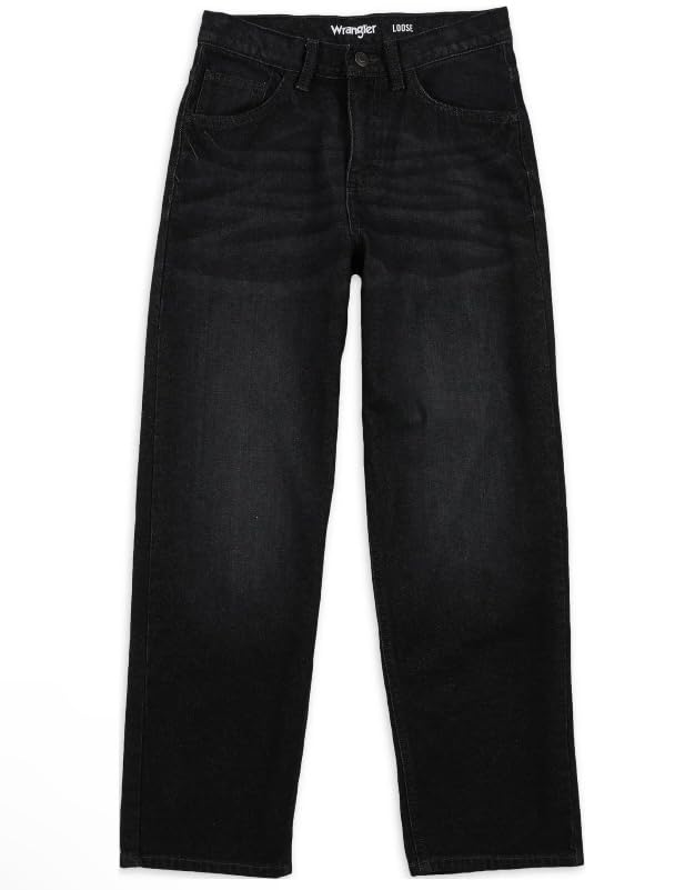 Wrangler Boy’s Premium Denim Loose Fit Jean - Regular Fitting (Black)