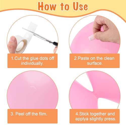 Hoewina 2000pcs Clear Glue Point Dots Glue Tape for Balloon Removable Adhesive Double Sided Dots Stickers for Craft Decoration Wedding - Image 4