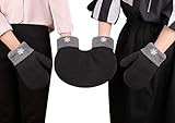 IPENNY Christmas Gloves for Couples Lovers, Winter Warm Hand Holding Mittens Christmas Gift