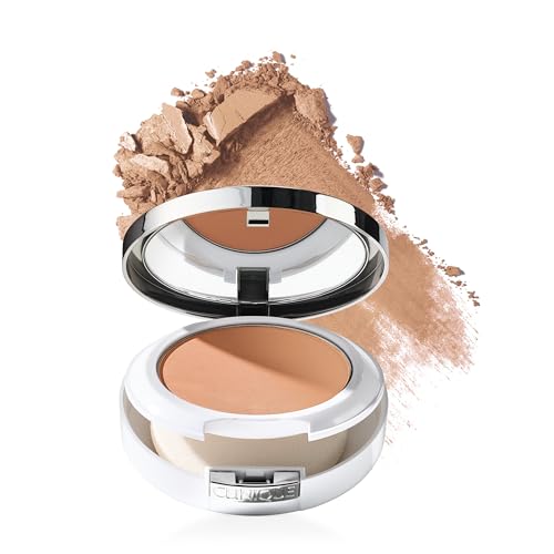 Clinique Beyond Perfecting Powder Lightweight Full Coverage Foundation + Concealer For Dry Combination to Oily Skin Types, Vanilla, 0.51 Ounce