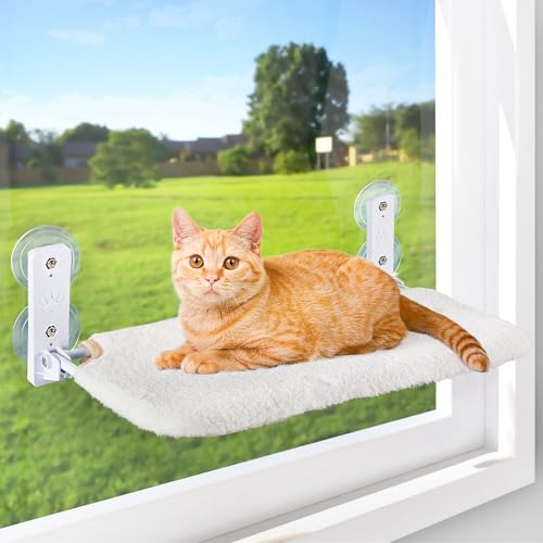 AMOSIJOY Cordless Cat Window Perch Medium