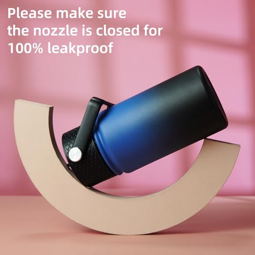 Image of BJPKPK Insulated Water Bottle, 15oz Stainless Steel with Straw Lid