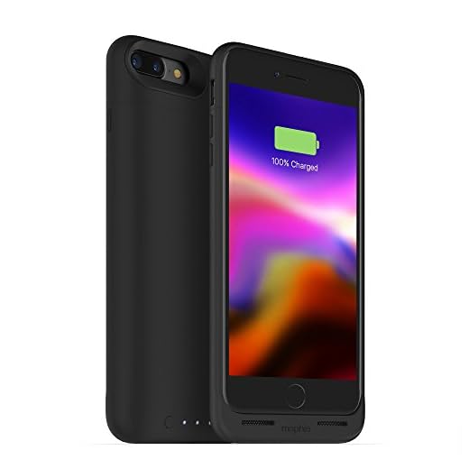 mophie 401001641 3679_JPA-IP7P-BLK Juice Pack Wireless - Charge Force Wireless Power - Wireless Charging Protective Battery Pack Case for iPhone 7 Plus and 8 Plus – Black