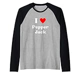 Graphique amusant que j'adore-Pepper Jack Manche Raglan