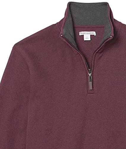 Image of Amazon Essentials Men's Quarter-Zip French Rib Mock Neck Sweater, Casual Wear