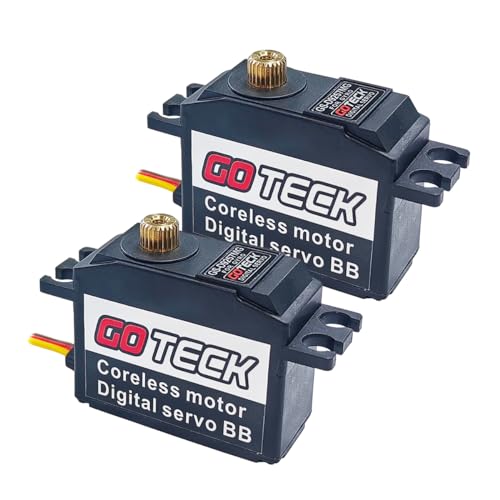GOTECK 2PCS D9257MG 25g Full Metal Gear Digital Servo,for Trex 450 500 RC Helicopter Airplane Fixed-Wing