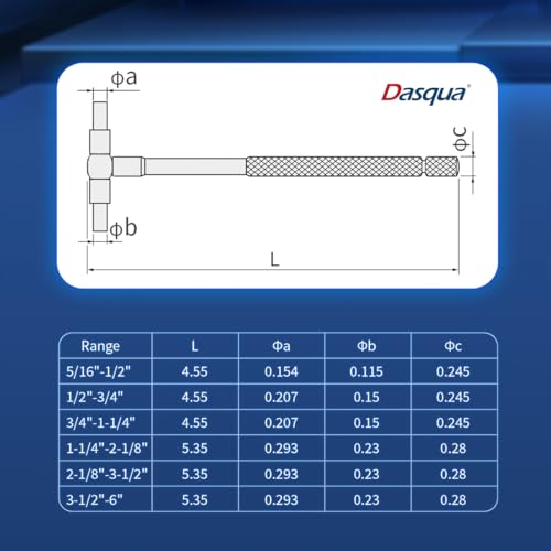 Dasqua 5911-0002 Teleskop-Messgerät-Set, 8-100 mm