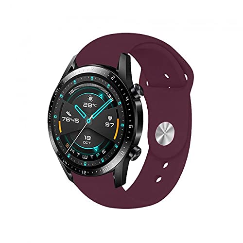 MARGOUN Strap for Huawei GT/Huawei GT 2 (46mm) Watch Band/Huawei Watch GT2 Pro Strap/Samsung Galaxy Watch 46mm / Galaxy Watch 3 45mm, 22mm Silicone Strap Watch Band (Dark Purple)