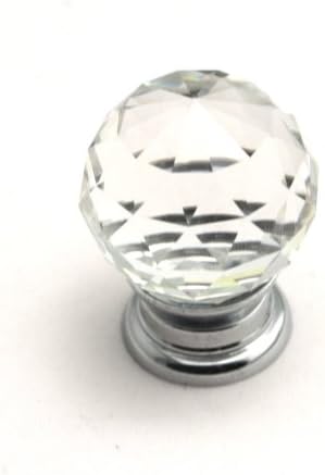 Temax Round Zinc Alloy Clear Crystal Sparkle Cabinet Drawer Door Pulls Knobs Handle