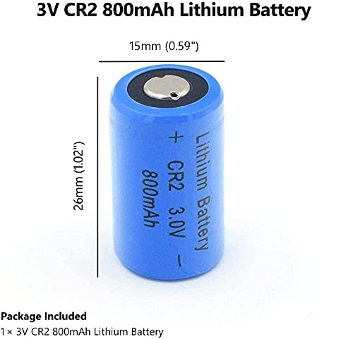 Batería CR2 alta potencia 800mAh, 1 pieza miniatura 5