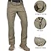 HARD LAND Men’s Waterproof Tactical Pants Ripstop Lightweight Work Cargo Pants with Elastic Waist BDU Khaki Size 36W×30L
