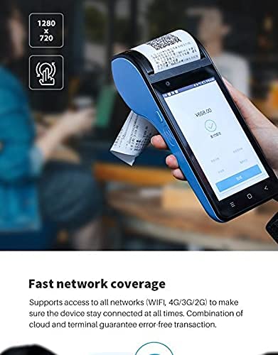 Wiseasy Android Pos Device 5 Inch Touch Screen Handheld Pos With Build-In Thermal Printer Barcode Scanner 4G Wifi All In One Point Of Sale System #TOP6