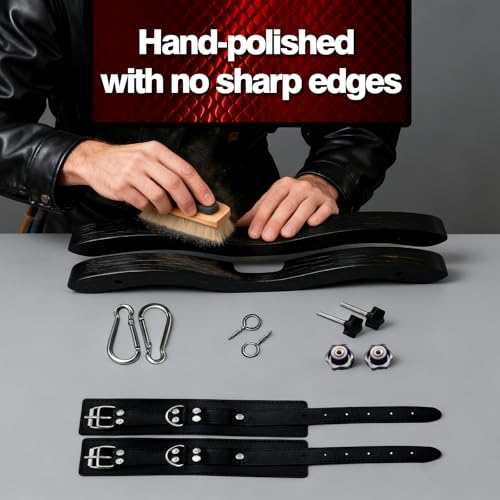 Image of Ball Stretcher with Adjustable Ankle Cuffs Testicle Crusher CBT BDSM Toys | Testicle crusher CBT with adjustable ankle cuffs, BDSM toys, suitable for CBT and bondage. Provides a snug, restrictive fit.