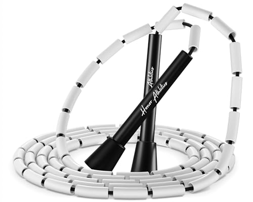 Honor Athletics - Beaded Jump Rope For Fitness And Freestyle - Black and Yellow… (Beaded Panda)