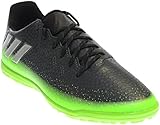 adidas Performance Kids' Messi 16.3 Turf Soccer Shoe (Little Kid/Big Kid), Dark Grey/Metallic Silver/Neon Green, 2.5 M US Little Kid