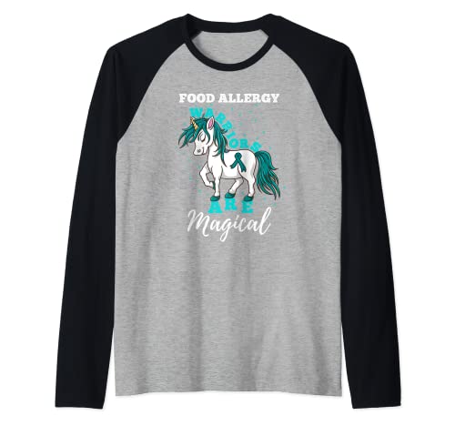 Food Allergy Warriors Are Magical Camiseta Manga Raglan