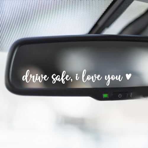 Image of 3X Drive Safe I Love You Sticker For Car Mirror - I Love You Drive Safe Mirror Sticker - Car Window Decals - New Driver Gifts For Men, Women - Cars Accessories