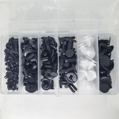100-Piece Car Trim Removal Tool Kit, Plastic Fastener Clips with Removal Tools, Auto Door Panel Retainer Set