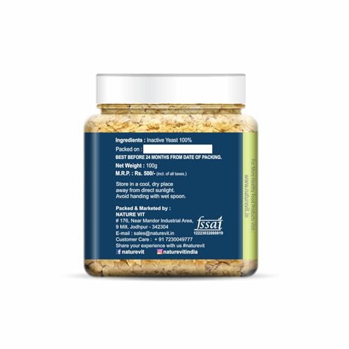 Image of NatureVit Nutritional Yeast Flakes Unfortified, 100g | Nutritional Yeast Powder | Non-Fortified Flakes | Nutty & Cheesy Flavour Seasoning