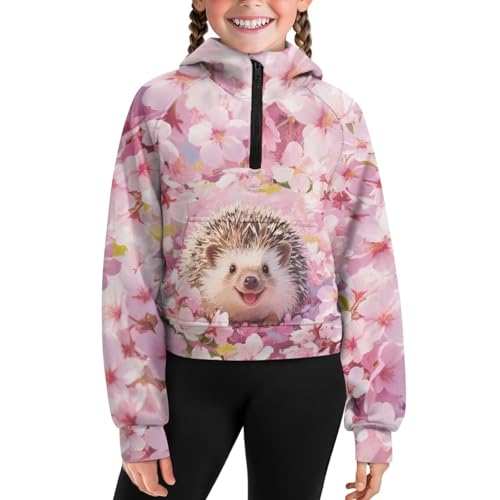 Cute Tops for Girls Trendy Athletic Sweatshirts Girls Half Zip Hoodies Size 14-16 Long Sleeve Fall Pullover Top2