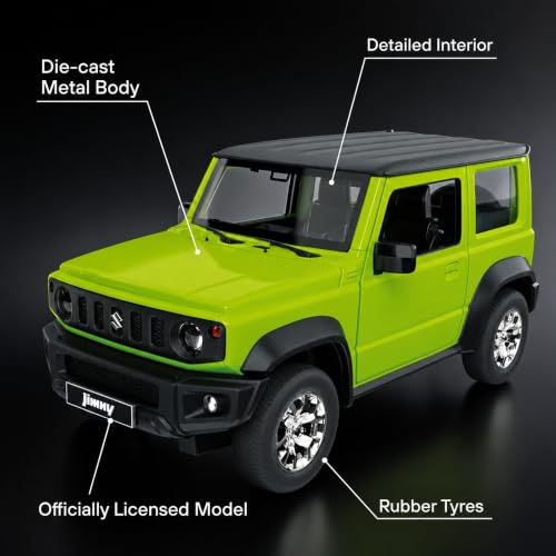 Image of Wizplex MSZ Suzuki Jimny 1:43 Scale Officially Licensed Die Cast Metal Car - Pull Back Off-Road SUV with Openable Doors, Collectible Showpiece for Kids & Car Enthusiasts