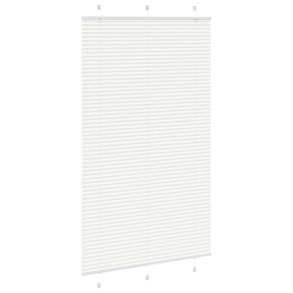 Tenda plissettata bianca, 120 x 200 cm, larghezza tessuto 119,4 cm, tenda avvolgibile in poliestere per finestre, protezione solare e sguardi indiscreti per interni
