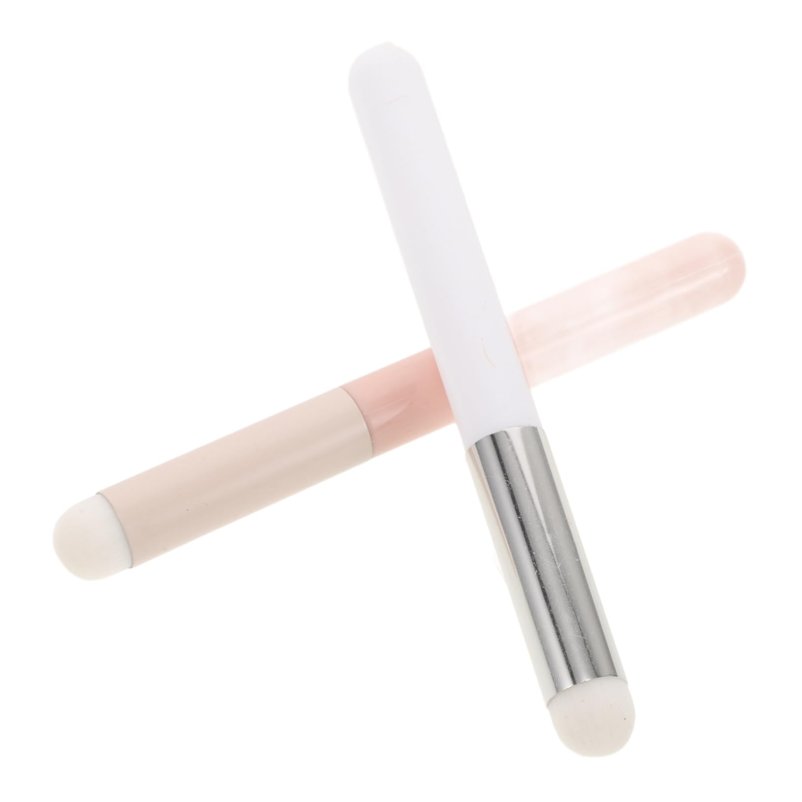 FRCOLOR Convenient 2-piece Lip Brush Set Ultra-soft Mushroom Head Design for Lip Makeup