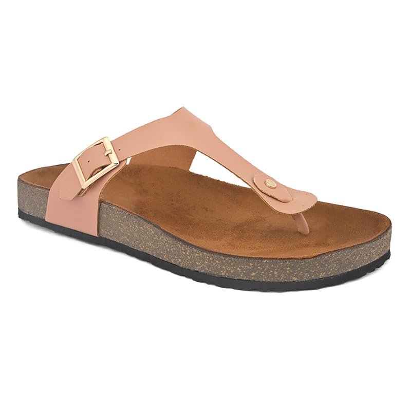 Skora Cork Flat Pink Sandal for Women (B0CB6RBL93) Amazon Price History, Amazon Price Tracker