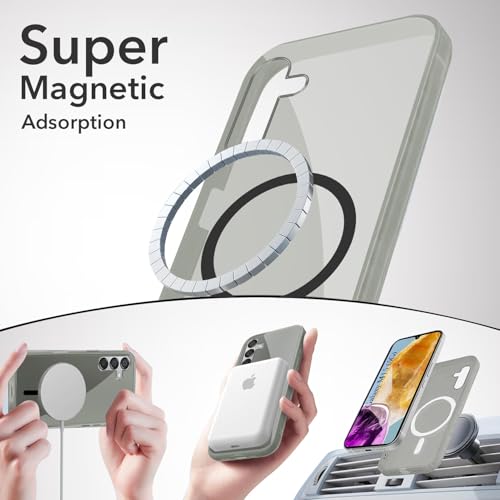 Image of Jkobi Lifetime Anti-Yellow MagSafe Compatible Clear Back Cover Case for Samsung Galaxy M15 5G (Sleek Hard Crystal | Shockproof and Camera Protection)