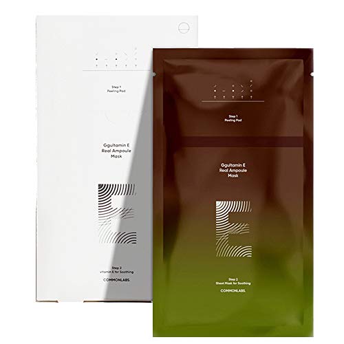 COMMONLABS Ggultamin E Real Gel Mask 5 Sheets Honey Hyaluronic Acid Hydration Cooling Effect