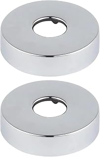 Embellecedor de acero inoxidable (2 piezas, 21 mm) para tubería de agua, accesorio para grifo de baño y cocina, color plateado (C19)