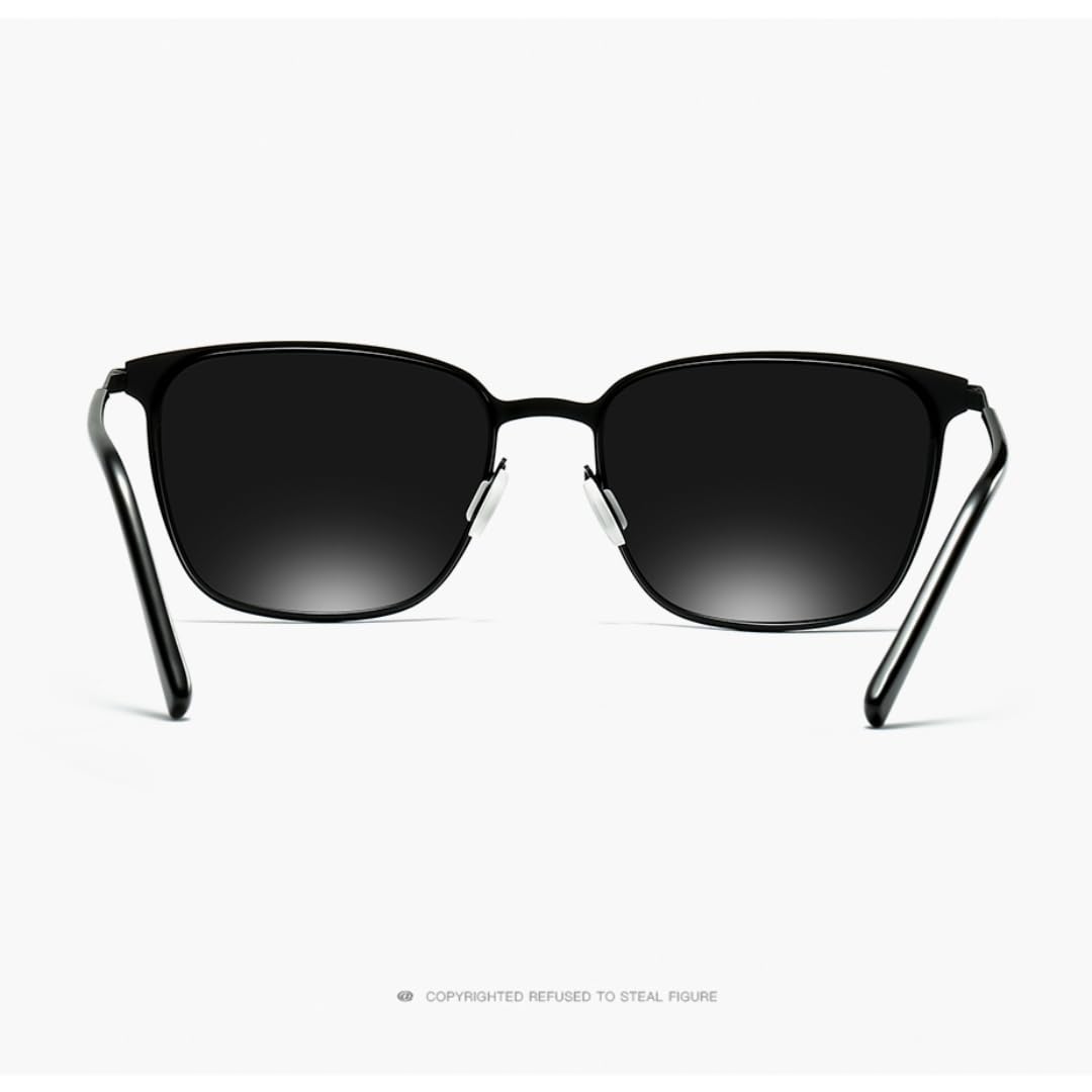Metall-Sonnenbrille mit polarisierenden Gläsern, UV-Schutz 400, für Damen und Herren, geeignet für Nachtfahrten, Strand und Fahrrad.