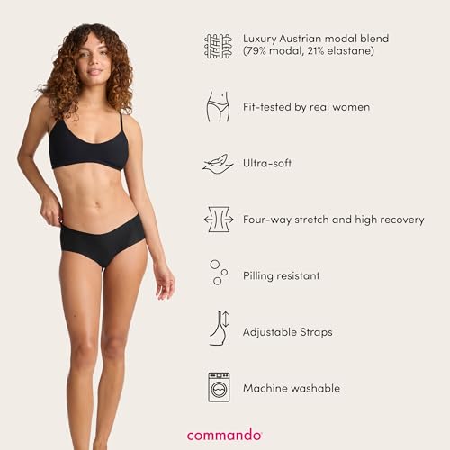 Image of commando - Butter Bralette | Light and Unpadded | Wireless Comfort Bra, Barely-There Feel | Machine Washable