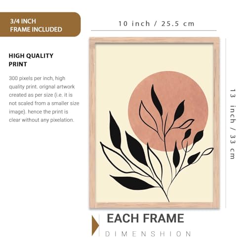 Image of kotart Abstract Paintings Set of 3 Framed Paintings for Wall Decoration, Bedroom - Framed Wall Posters /Paintings for Wall Decor (Art 10, 10x13 inch)