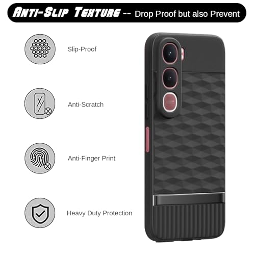 Image of Shockproof Case Compatible with Vivo Y31 5G | Full Camera Protection | TPU Flexible Back Cover for Vivo Y31 5G (Matte Black)