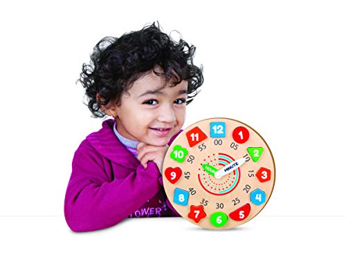 Giggles - My Clock, Shape Sorting Clock Puzzle, Teaches Time, Shapes and Numbers Preschool Toys (3 Years & Above, Multicolour) - Image 5 thumbnail