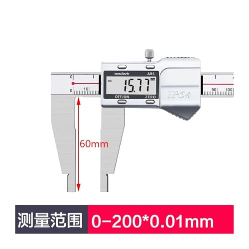 Calibrador Vernier de Acero Inoxidable 0-200mm 60mm miniatura 2