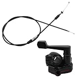 7/8'' 22mm Thumb Throttle Kit with Throttle Cable,Aluminum Motorcycle/Mini Bike Throttle Cable Replacement,Universal Motorcycle Accessories for 50-250cc ATV Bike