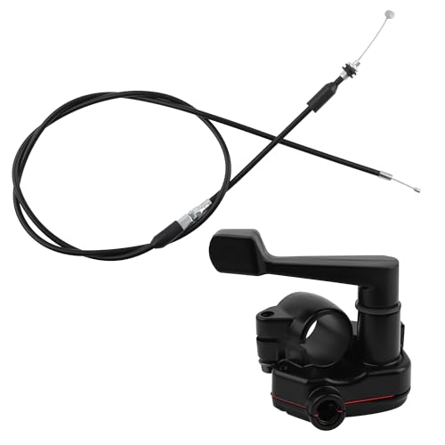7/8 22mm Thumb Throttle Kit with Throttle Cable Aluminum Motorcycle/Mini Bike Throttle Cable Replacement Universal Motorcycle Accessories for 50-250cc ATV Bike