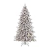 Puleo international 65 foot pre lit flocked bennington fir artificial christmas tree with 350 ul listed clear lights  urban country home decor