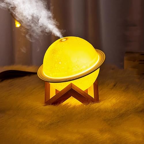 Humidifier - Jupiter Humidifier - Home mute bedroom humidifier, mini cute air humidifier, desktop office aromatherapy essential oil all in one, ambient light (Planet model)
