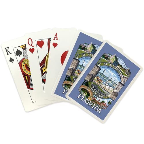 Baraja de cartas de póker St Augustine Florida 52 cartas miniatura 2